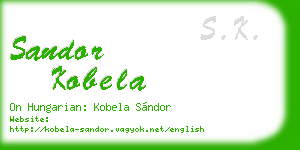 sandor kobela business card